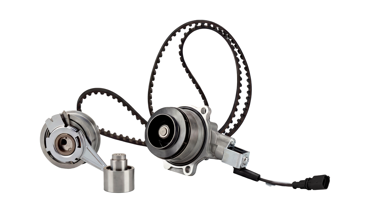 Kit distribuzione completo Metelli Group: pompa acqua, cinghia, galoppini, tendicinghia